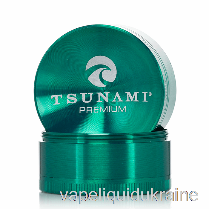 Vape Liquid Ukraine Tsunami 1.9inch 4-Piece Sunken Top Grinder Green (50mm)